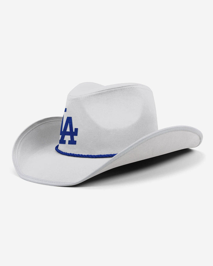 Los Angeles Dodgers White Rhinestone Logo Cowboy Hat FOCO - FOCO.com