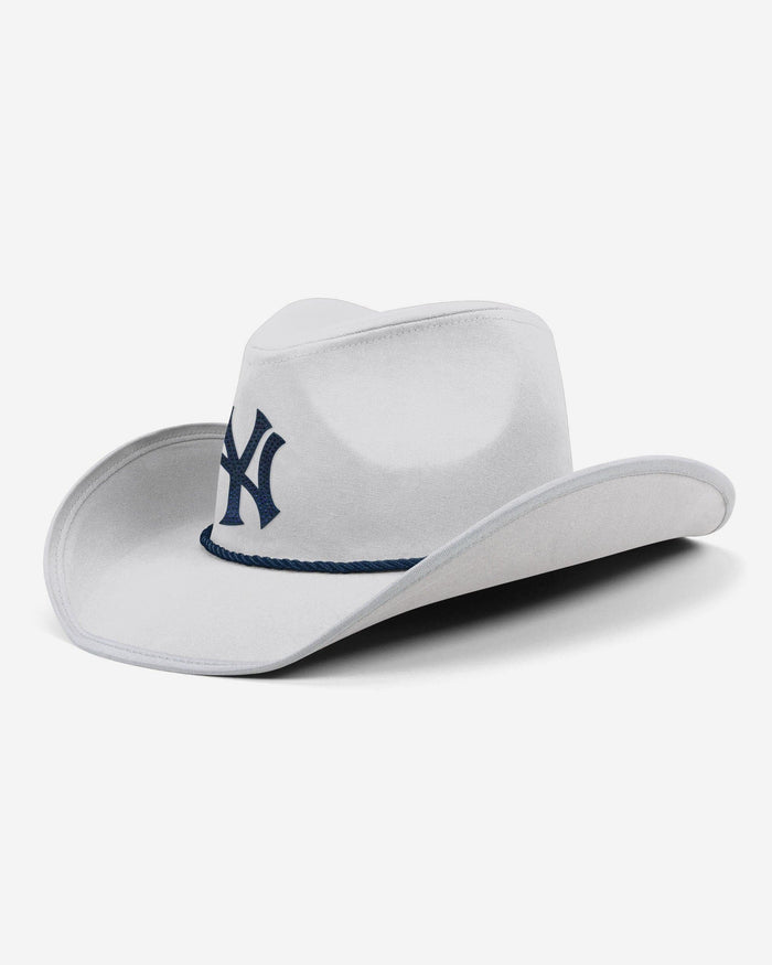 New York Yankees White Rhinestone Logo Cowboy Hat FOCO