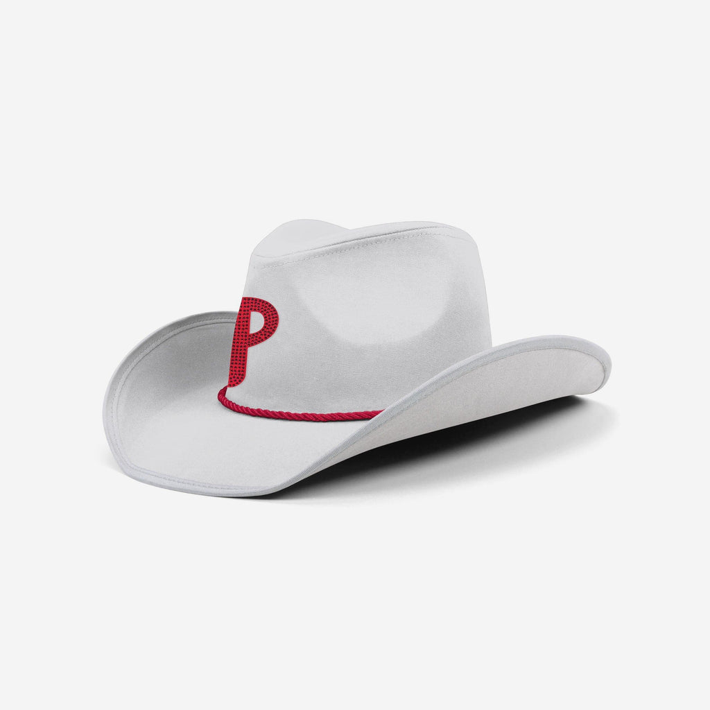 Philadelphia Phillies White Rhinestone Logo Cowboy Hat FOCO - FOCO.com