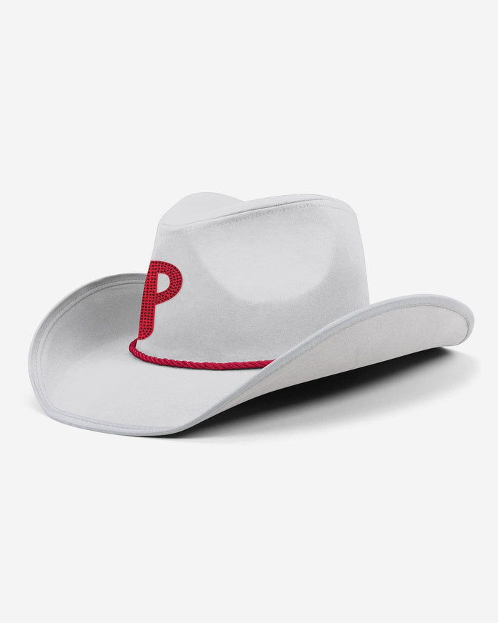 Philadelphia Phillies White Rhinestone Logo Cowboy Hat FOCO - FOCO.com