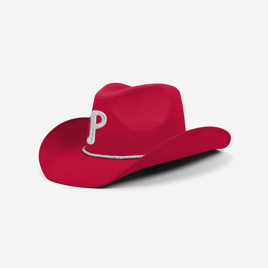 Philadelphia Phillies Solid Red Cowboy Hat FOCO - FOCO.com