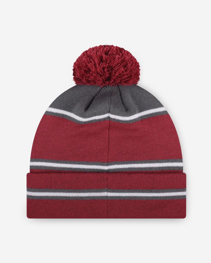 Washington State Cougars Big Wordmark Stripe Pom Beanie FOCO - FOCO.com