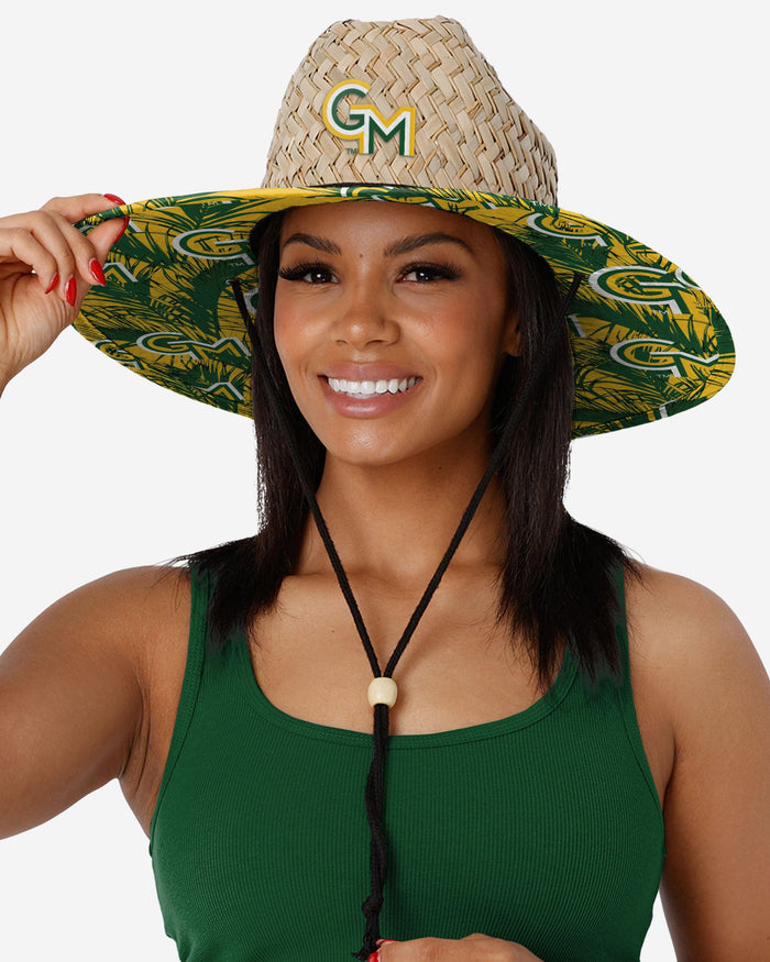 George Mason Patriots Floral Straw Hat FOCO - FOCO.com