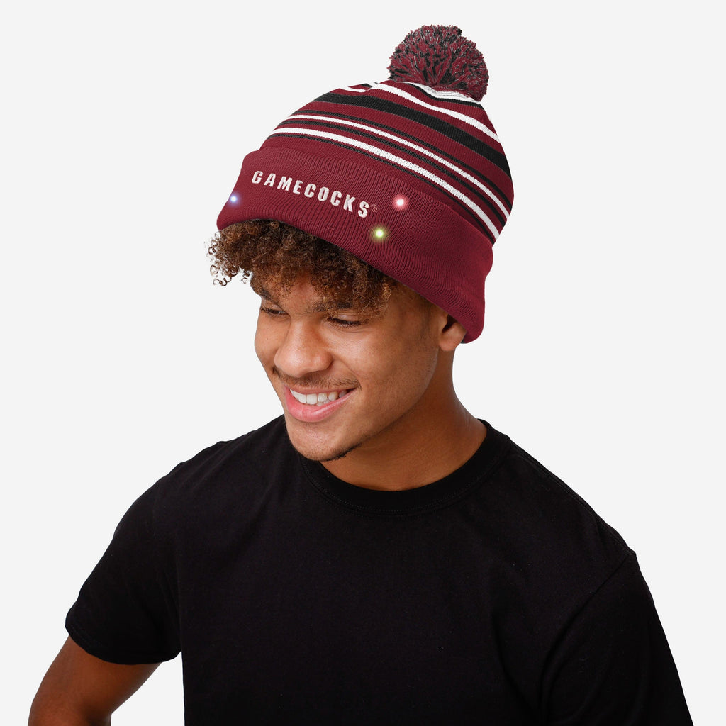 South Carolina Gamecocks Horizontal Stripe Light Up Beanie FOCO
