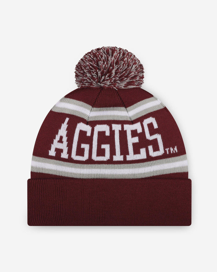 Texas A&M Aggies Primary Stripe Pom Beanie FOCO - FOCO.com