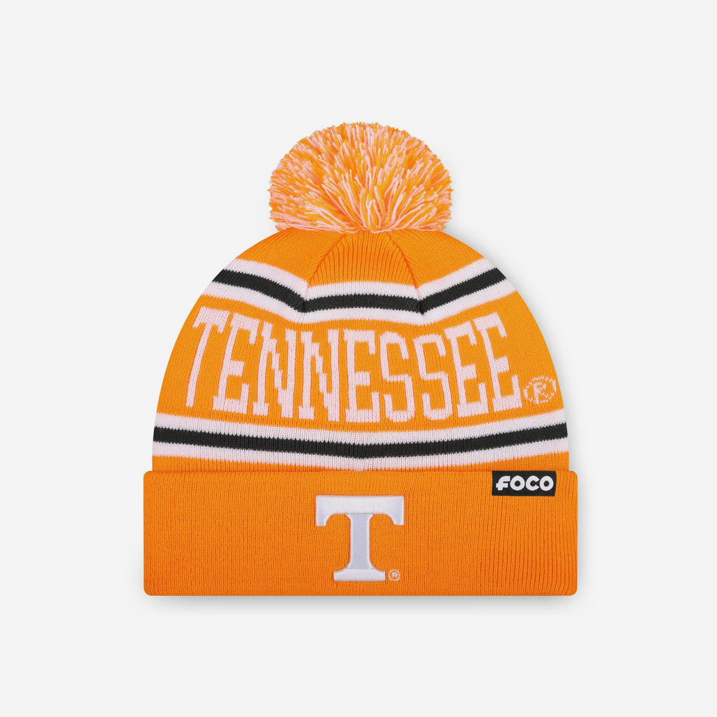 Tennessee Volunteers Primary Stripe Pom Beanie FOCO - FOCO.com