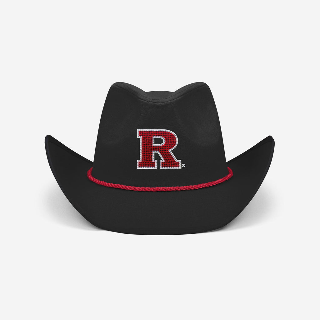Rutgers Scarlet Knights Black Rhinestone Logo Cowboy Hat FOCO