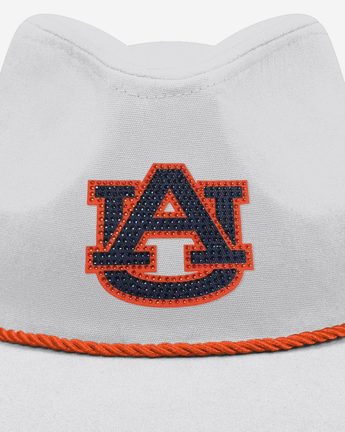 Auburn Tigers White Rhinestone Logo Cowboy Hat FOCO - FOCO.com