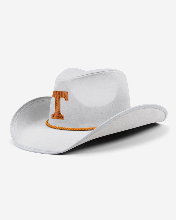 Tennessee Volunteers White Rhinestone Logo Cowboy Hat FOCO - FOCO.com