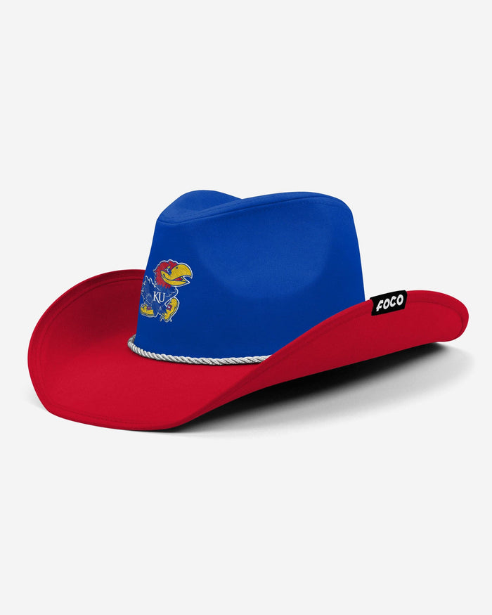 Kansas Jayhawks Two Tone Cowboy Hat FOCO - FOCO.com