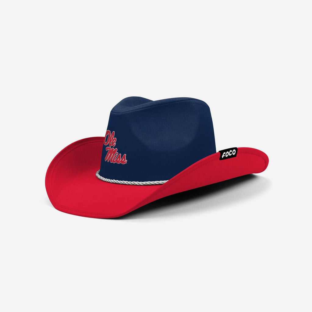 Ole Miss Rebels Two Tone Cowboy Hat FOCO - FOCO.com