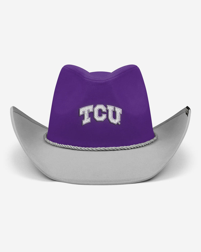 TCU Horned Frogs Two Tone Cowboy Hat FOCO - FOCO.com