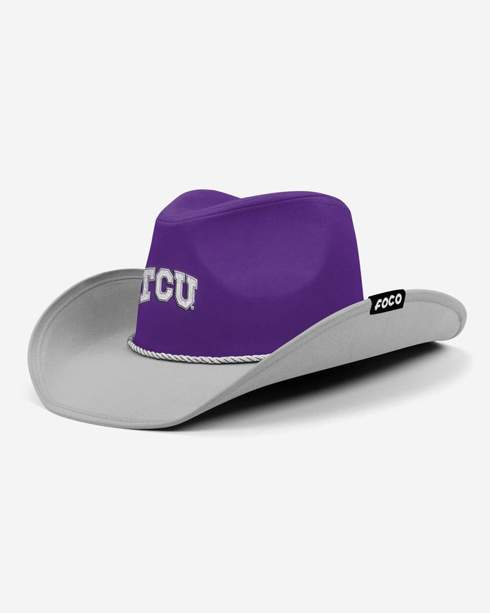TCU Horned Frogs Two Tone Cowboy Hat FOCO - FOCO.com
