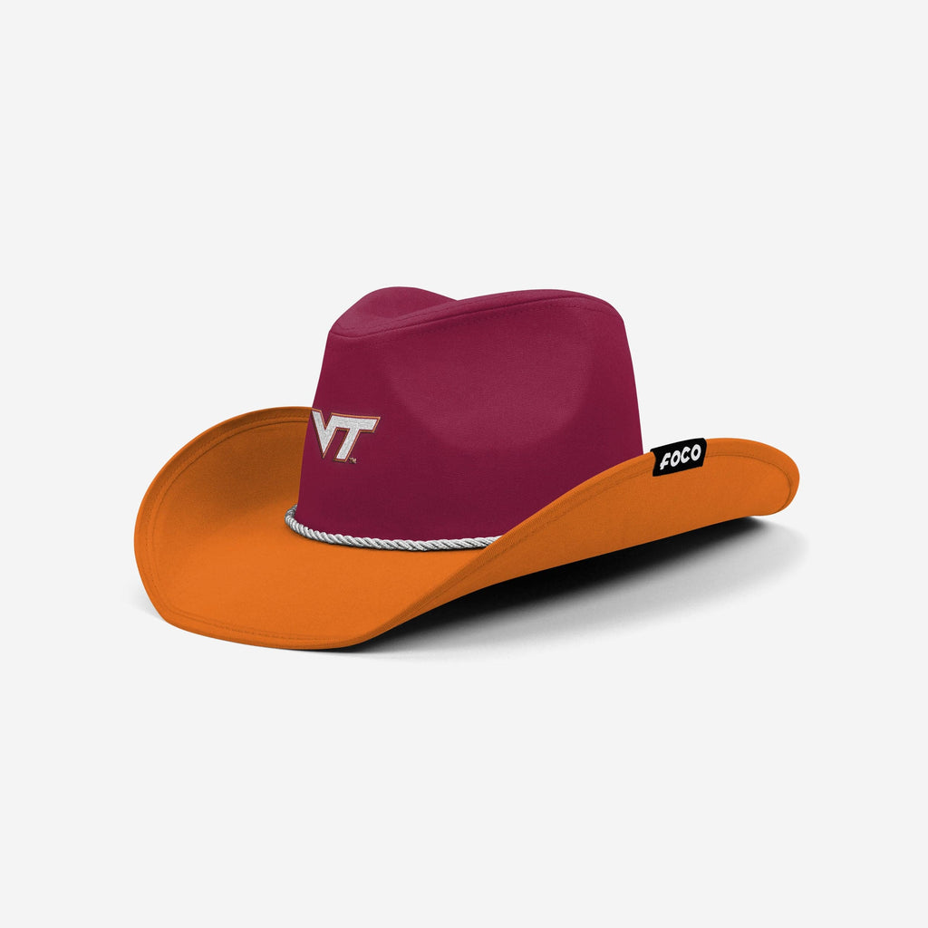 Virginia Tech Hokies Two Tone Cowboy Hat FOCO - FOCO.com