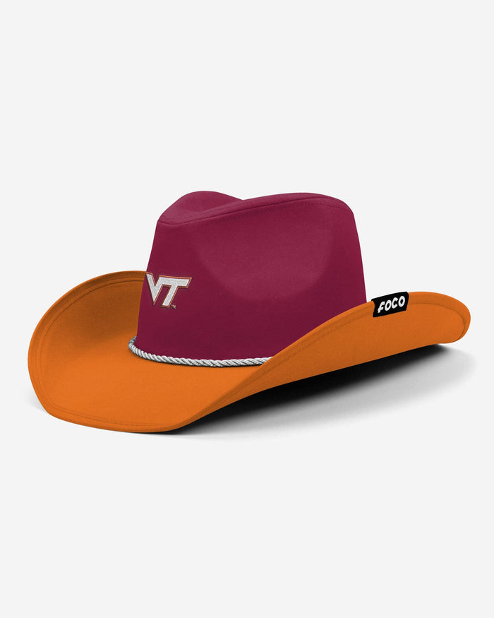 Virginia Tech Hokies Two Tone Cowboy Hat FOCO - FOCO.com