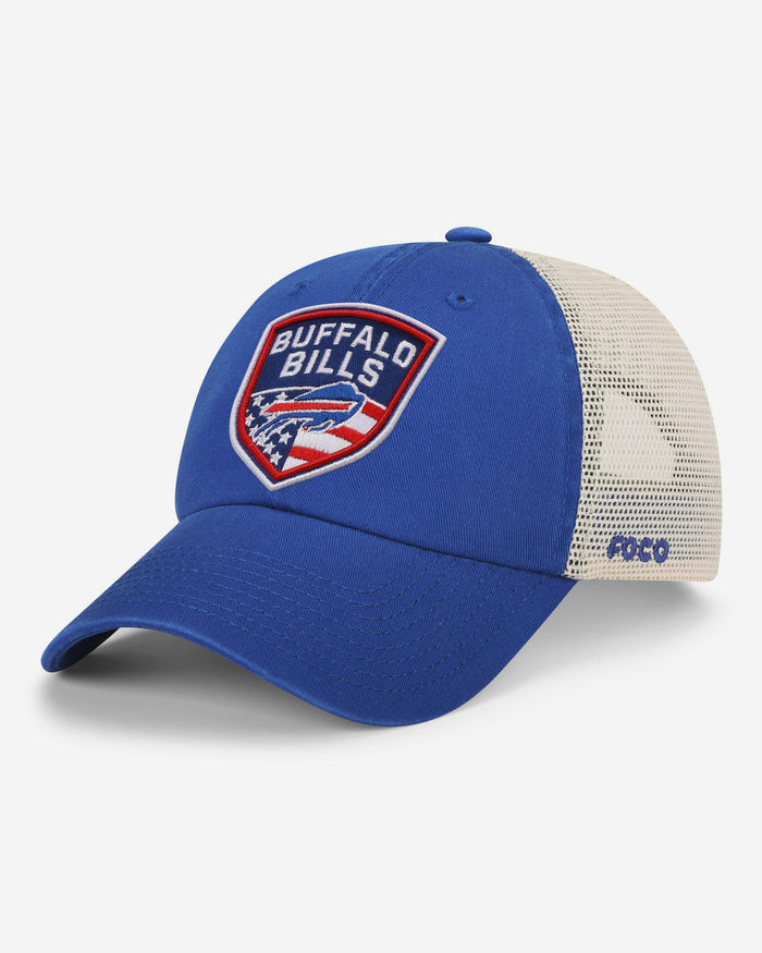 Buffalo Bills Americana Patch Casual Trucker Cap FOCO - FOCO.com