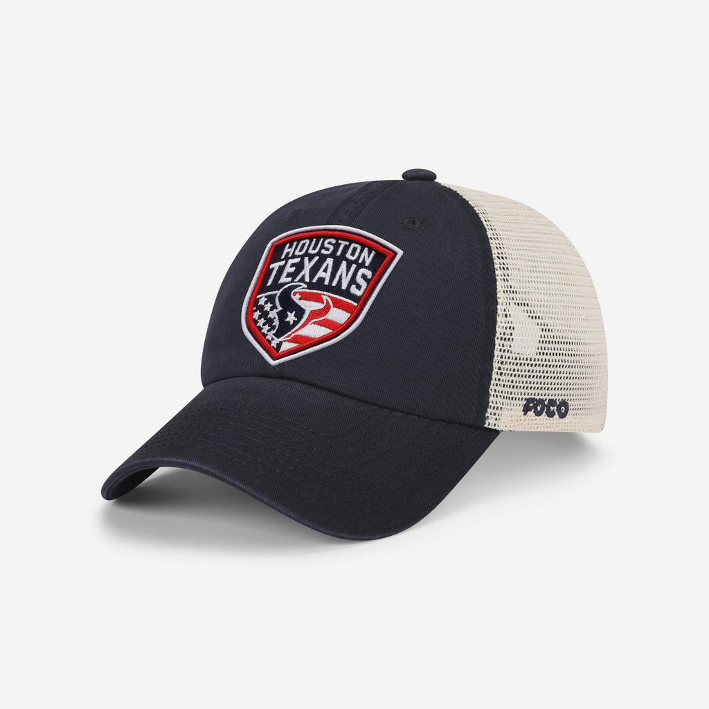 Houston Texans Americana Patch Casual Trucker Cap FOCO - FOCO.com
