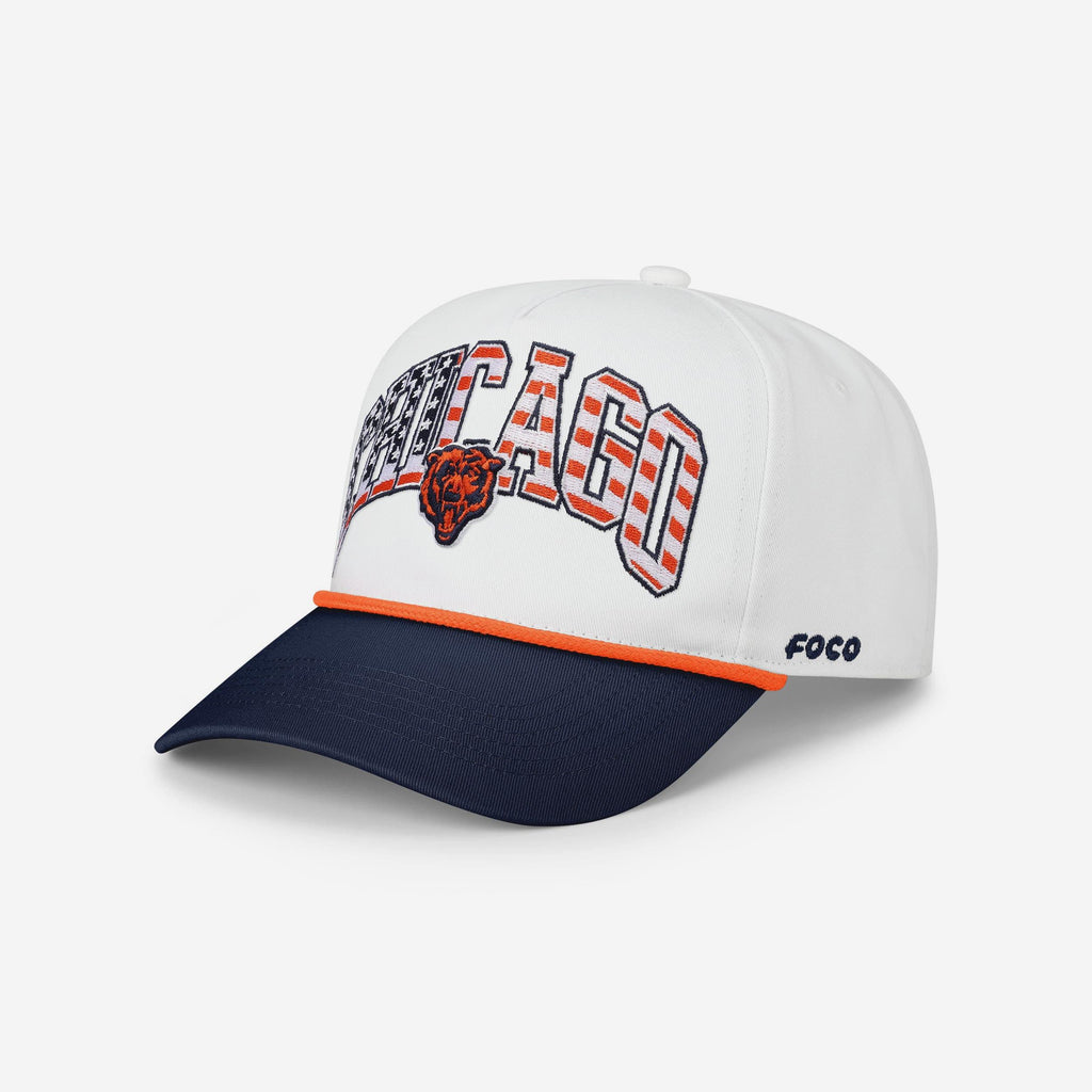 Chicago Bears Americana Wordmark Marquee RF Cap FOCO - FOCO.com