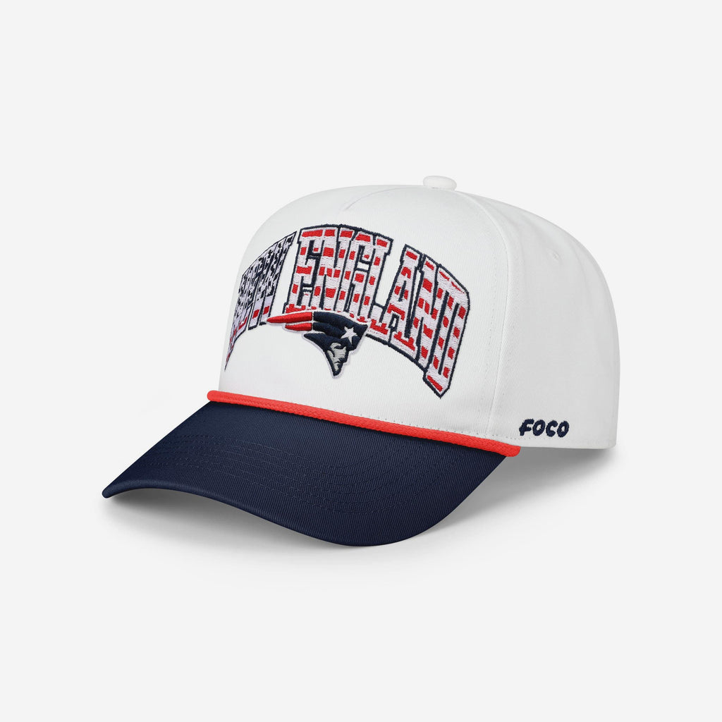 New England Patriots Americana Wordmark Marquee RF Cap FOCO - FOCO.com