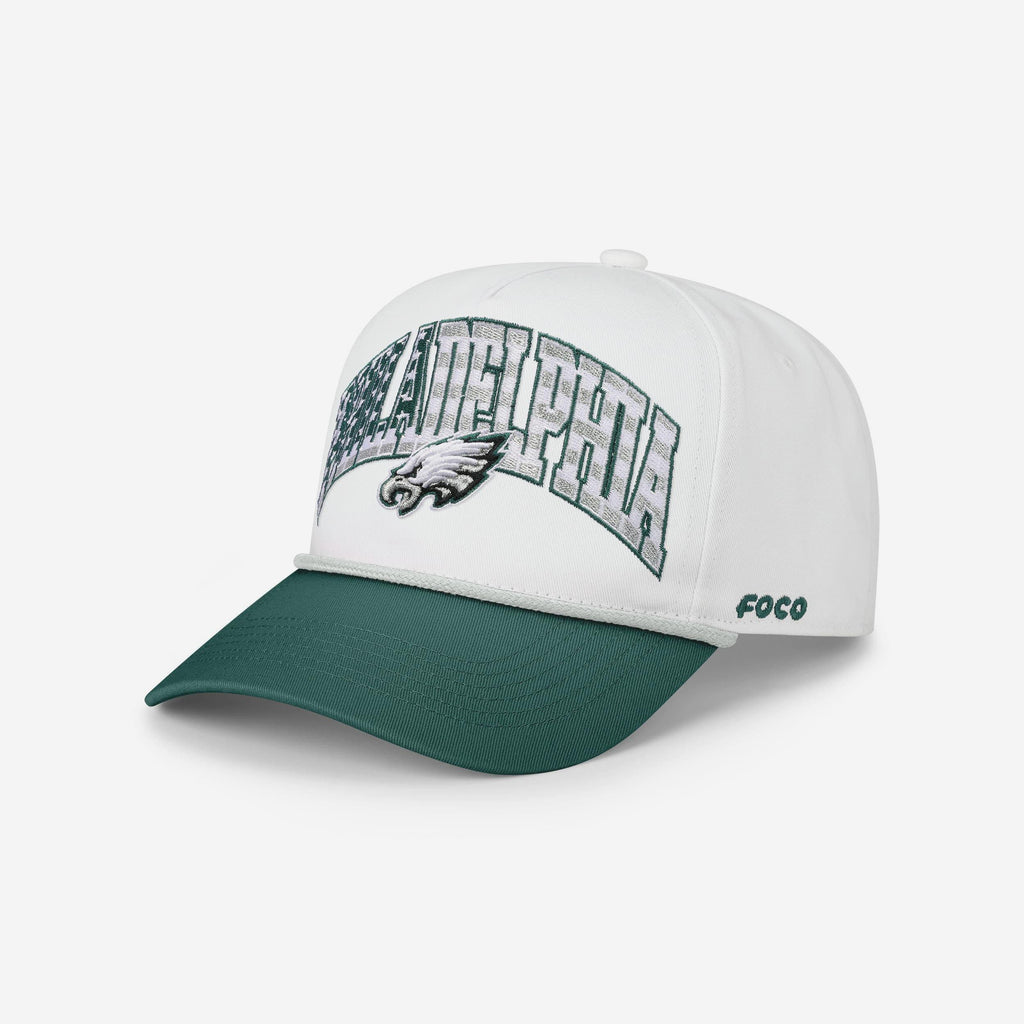 Philadelphia Eagles Americana Wordmark Marquee RF Cap FOCO - FOCO.com
