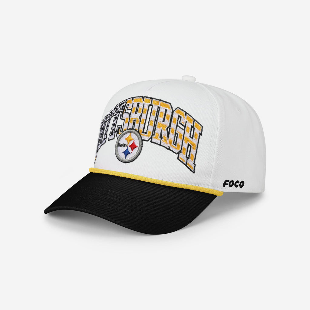 Pittsburgh Steelers Americana Wordmark Marquee RF Cap FOCO - FOCO.com