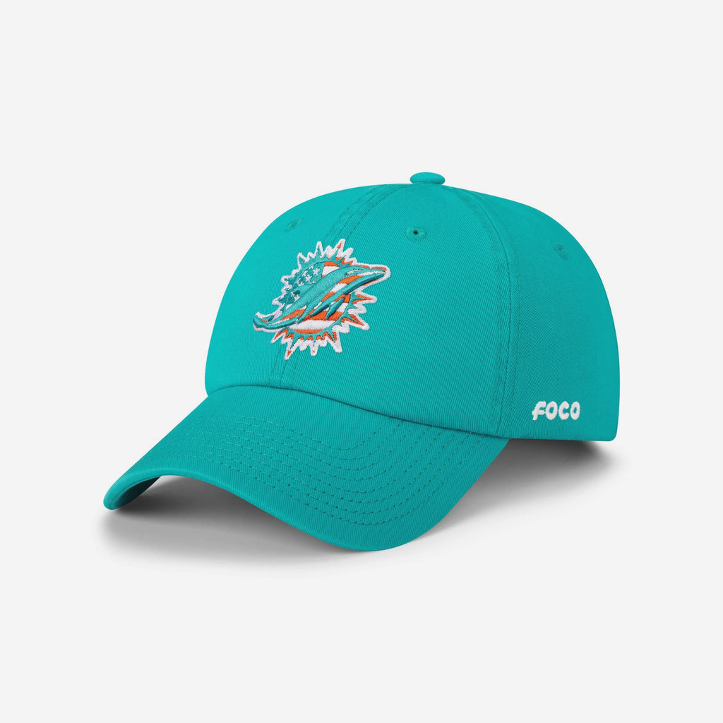 Miami Dolphins Americana Primary Logo Casual Cap FOCO - FOCO.com