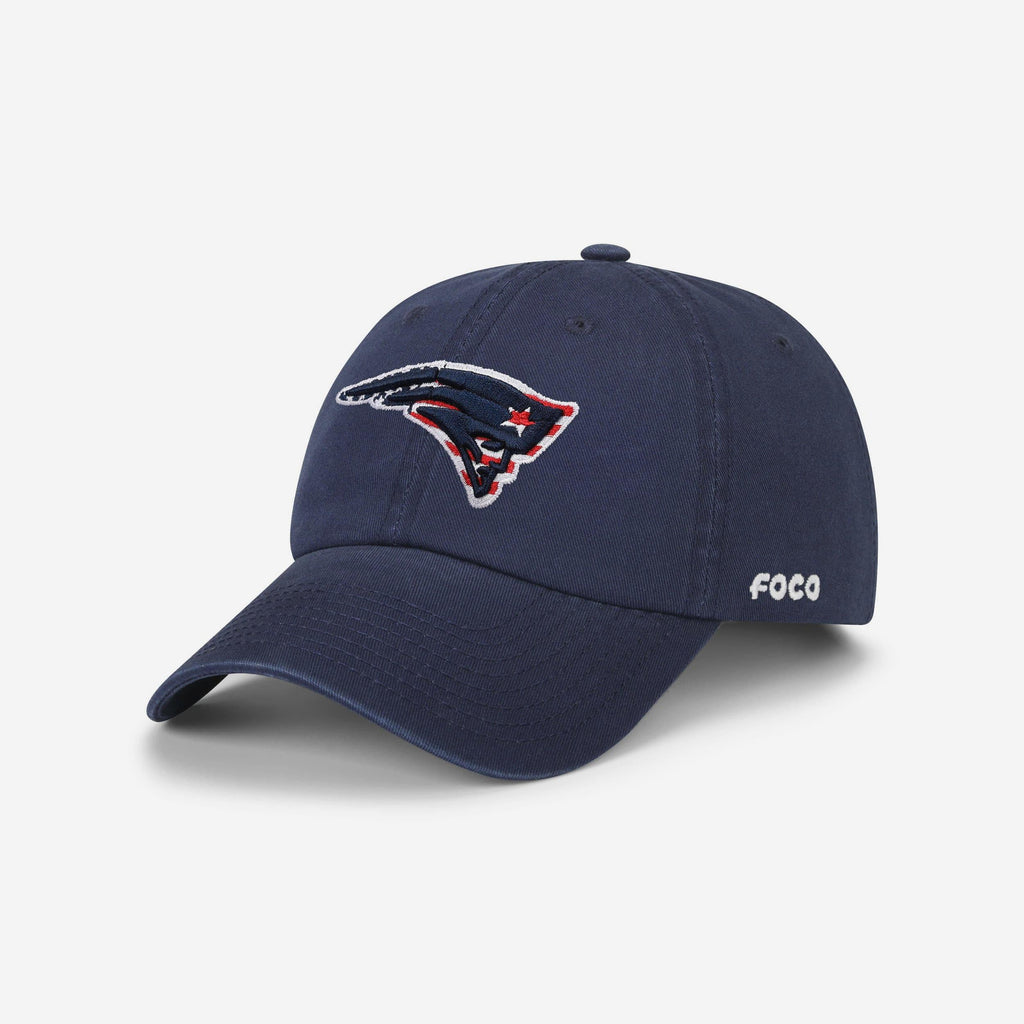 New England Patriots Americana Primary Logo Casual Cap FOCO - FOCO.com