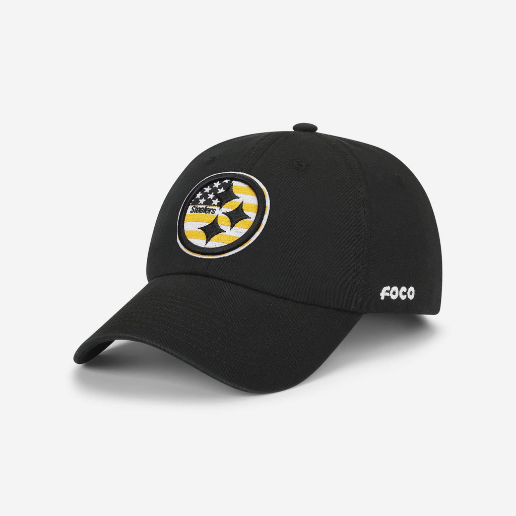 Pittsburgh Steelers Americana Primary Logo Casual Cap FOCO - FOCO.com