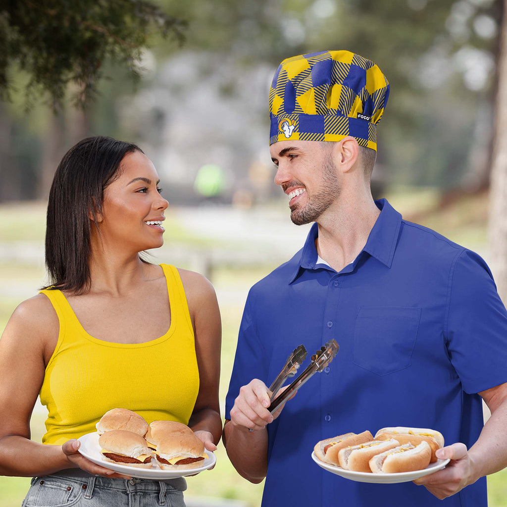 Los Angeles Rams Plaid Chef Hat FOCO