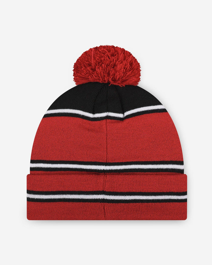 Atlanta Falcons Big Wordmark Stripe Pom Beanie FOCO - FOCO.com