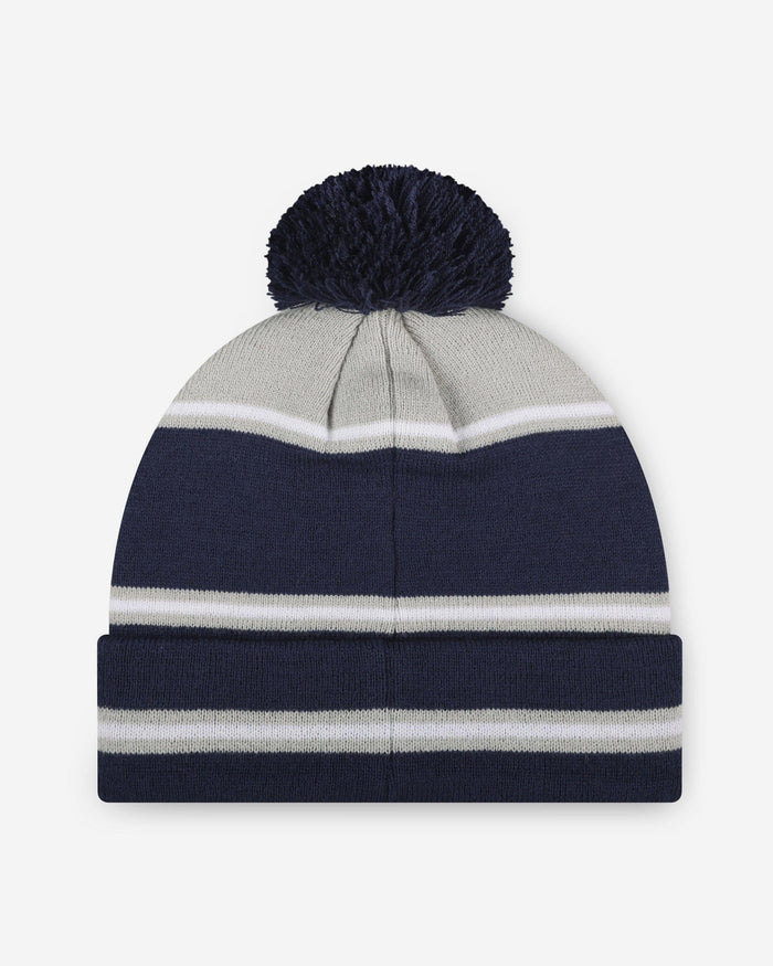 Dallas Cowboys Big Wordmark Stripe Pom Beanie FOCO - FOCO.com