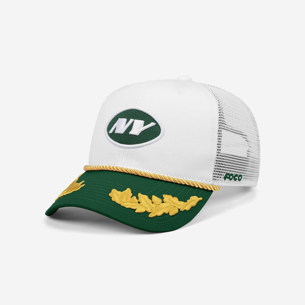 New York Jets Captains Trucker Cap FOCO - FOCO.com