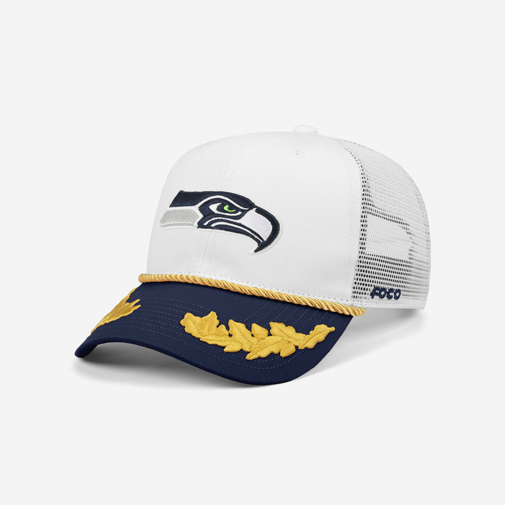 Seattle Seahawks Captains Trucker Cap FOCO - FOCO.com