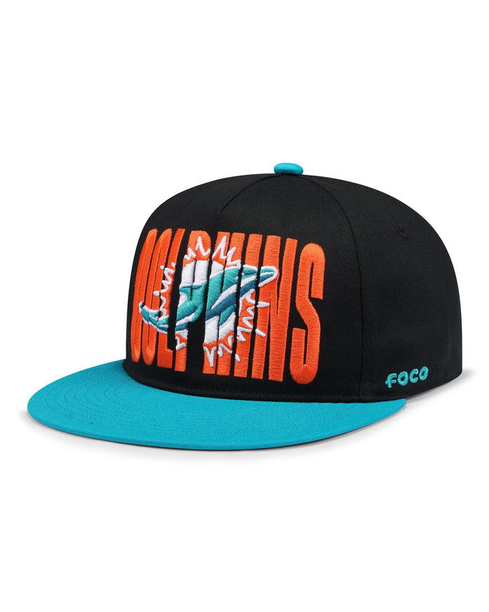 Miami Dolphins Cut Logo Primetime RF Cap FOCO - FOCO.com