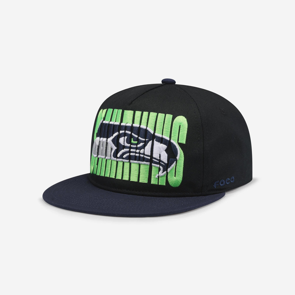 Seattle Seahawks Cut Logo Primetime RF Cap FOCO - FOCO.com