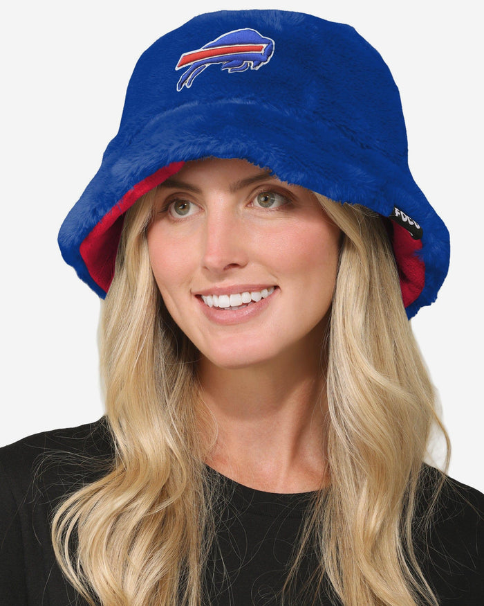 Buffalo Bills Reversible Faux Fur Bucket Hat FOCO - FOCO.com