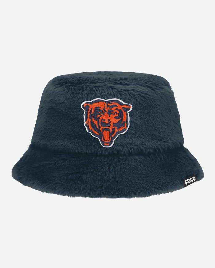 Chicago Bears Reversible Faux Fur Bucket Hat FOCO - FOCO.com