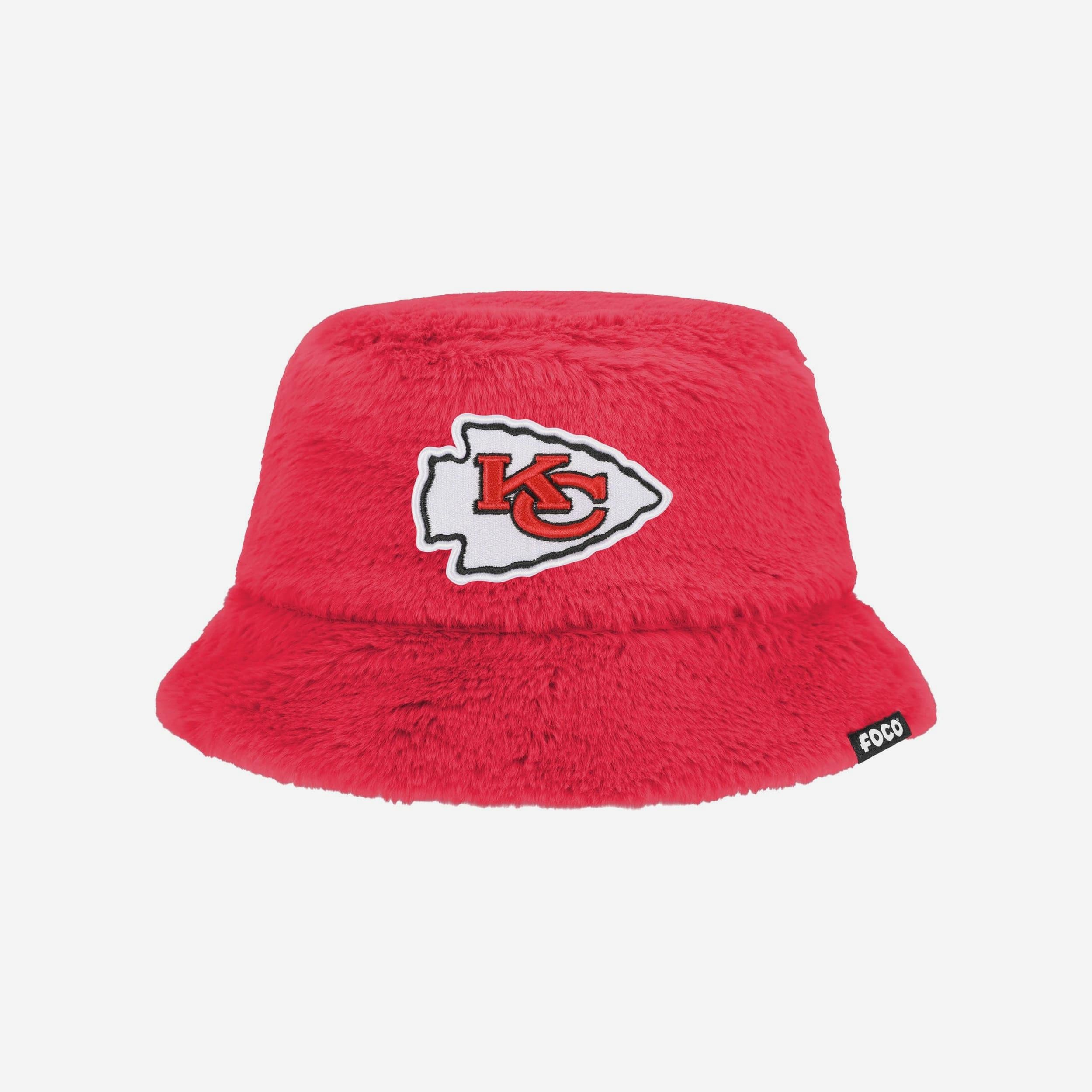 Kansas City Chiefs Reversible Faux Fur Bucket Hat FOCO