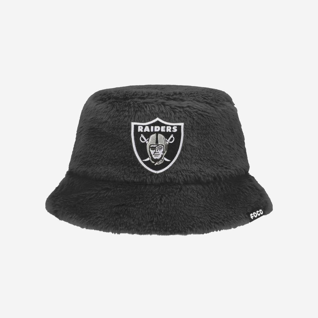 Las Vegas Raiders Reversible Faux Fur Bucket Hat FOCO - FOCO.com
