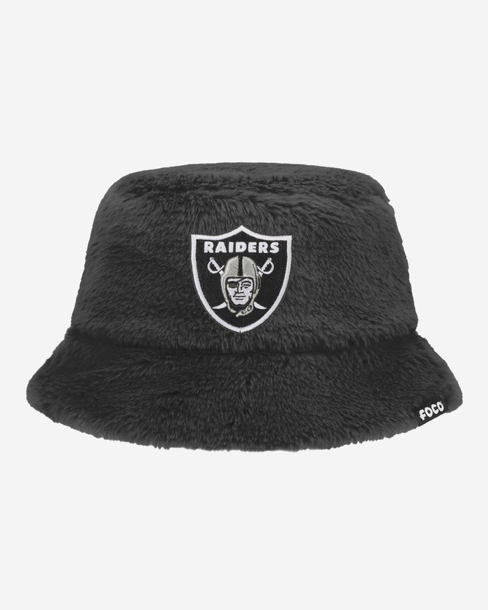 Las Vegas Raiders Reversible Faux Fur Bucket Hat FOCO - FOCO.com