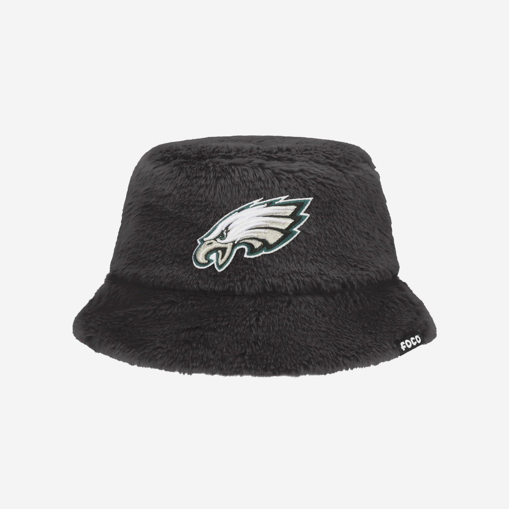 Philadelphia Eagles Reversible Faux Fur Bucket Hat FOCO - FOCO.com