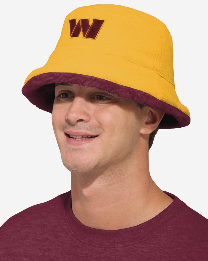 Washington Commanders Reversible Faux Fur Bucket Hat FOCO - FOCO.com