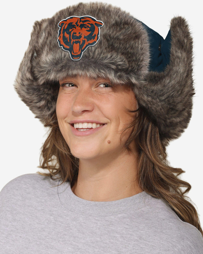 Chicago Bears Faux Fur Trapper Hat FOCO - FOCO.com