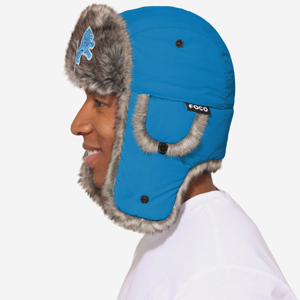 Detroit Lions Faux Fur Trapper Hat FOCO