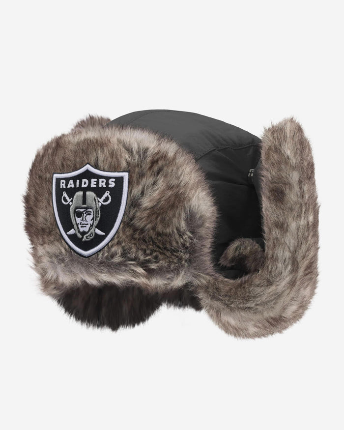 Las Vegas Raiders Faux Fur Trapper Hat FOCO - FOCO.com
