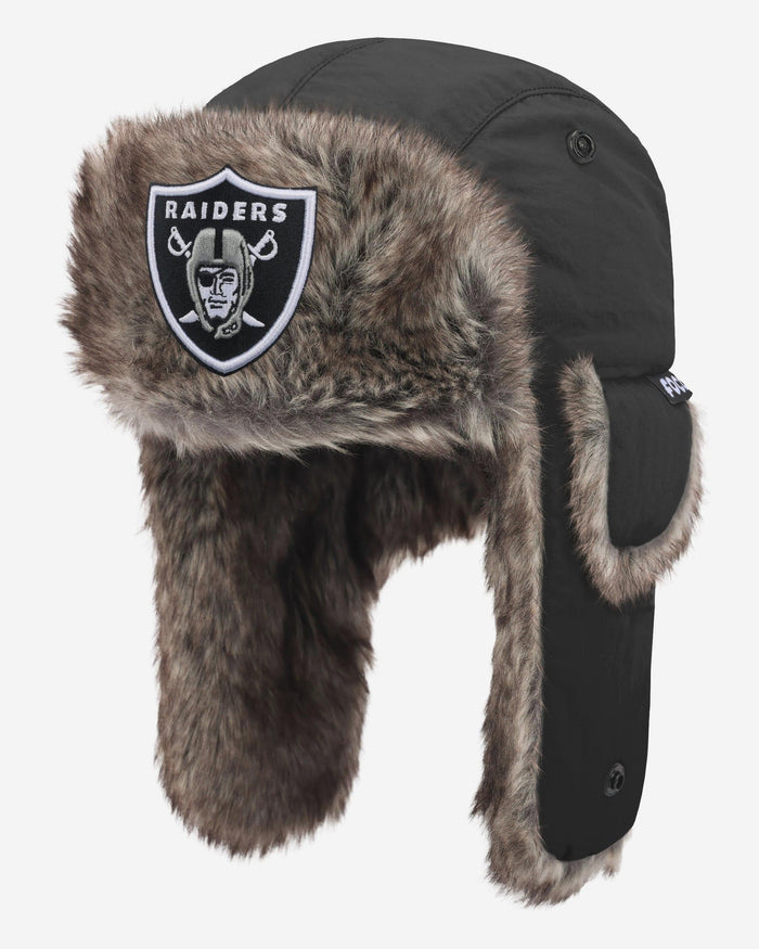 Las Vegas Raiders Faux Fur Trapper Hat FOCO - FOCO.com