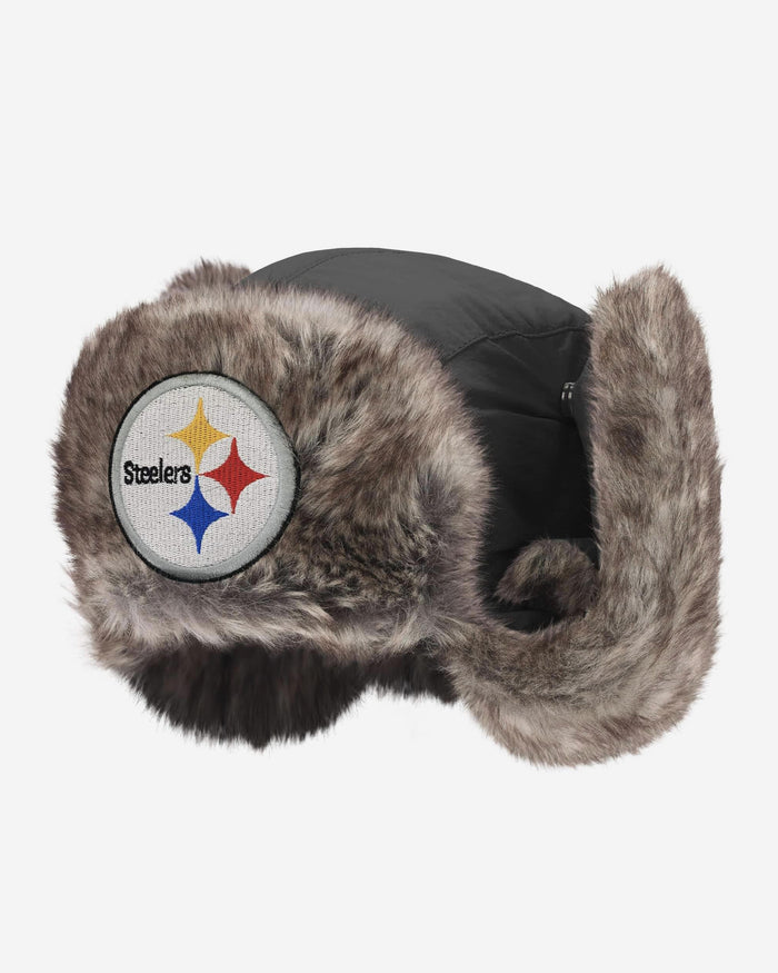 Pittsburgh Steelers Faux Fur Trapper Hat FOCO - FOCO.com