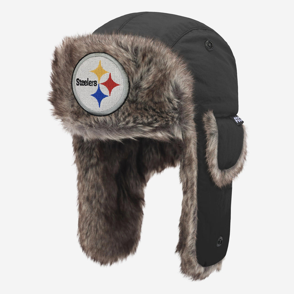 Pittsburgh Steelers Faux Fur Trapper Hat FOCO - FOCO.com