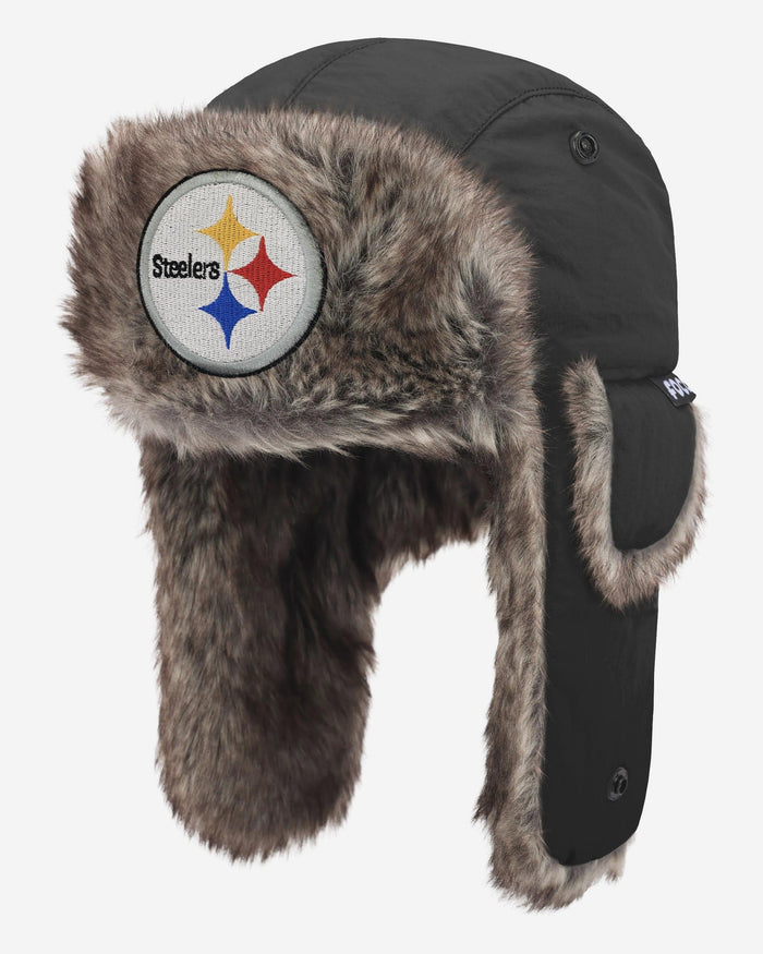 Pittsburgh Steelers Faux Fur Trapper Hat FOCO - FOCO.com