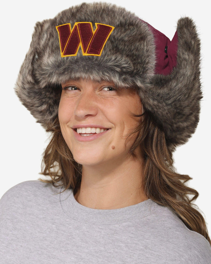 Washington Commanders Faux Fur Trapper Hat FOCO - FOCO.com